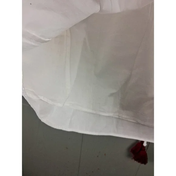 Rebecca Minkoff Dena Heiler Dress Size 4 White Red Off Shoulder Mini Date Night - Picture 11 of 12